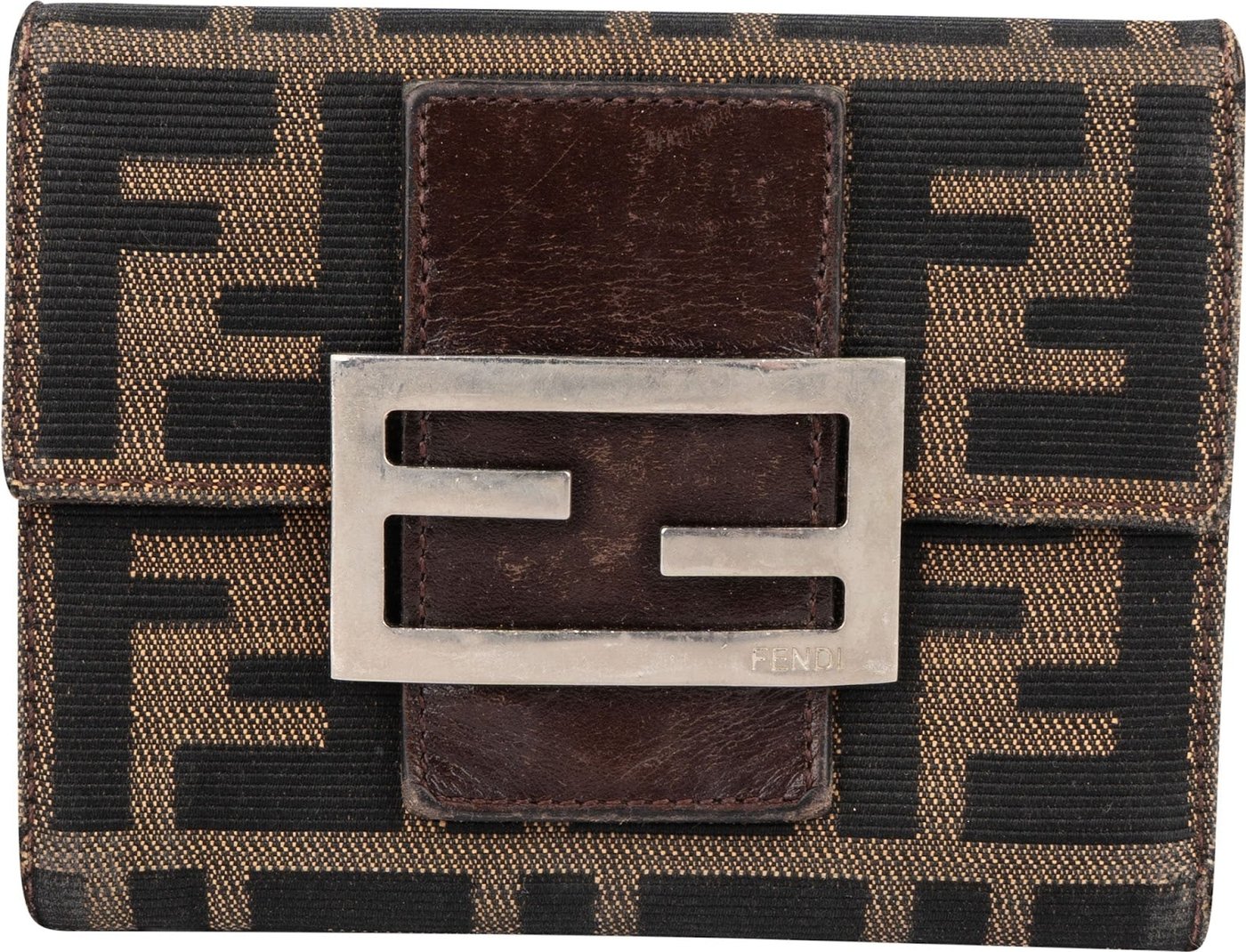 Fendi FF Monogram Baguette Buckle Wallet
