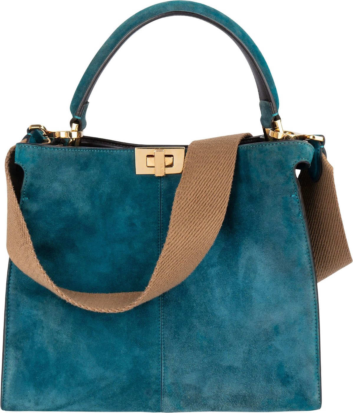 Fendi Suede Peekaboo Handbag