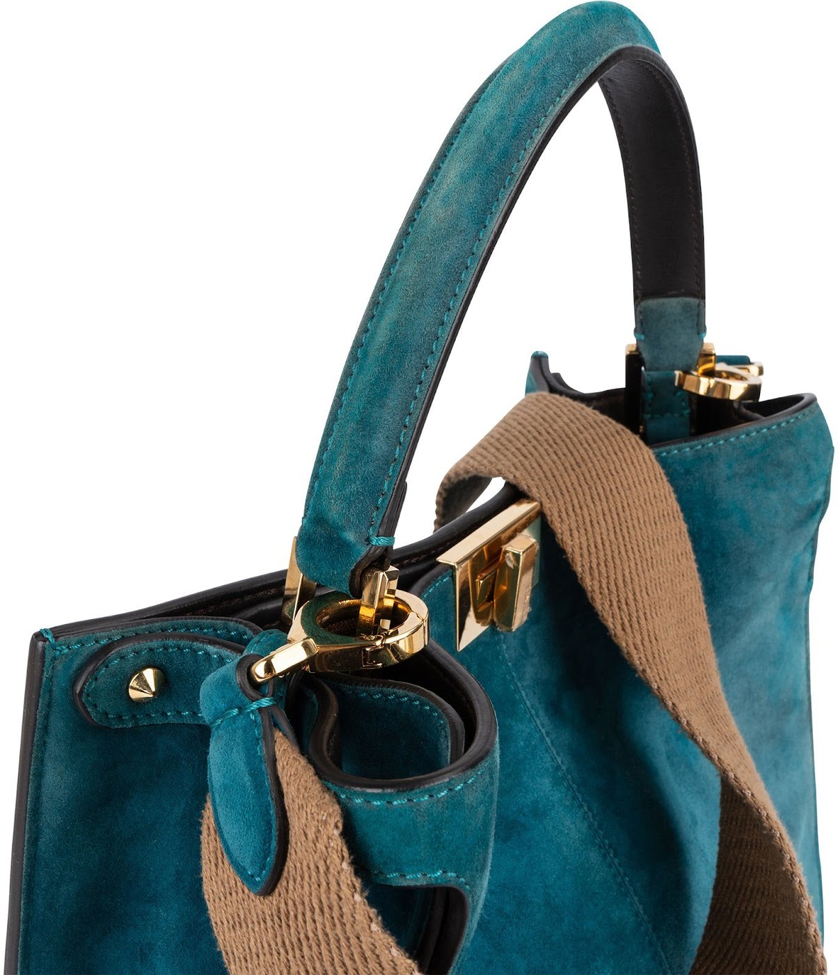 Fendi Suede Peekaboo Handbag