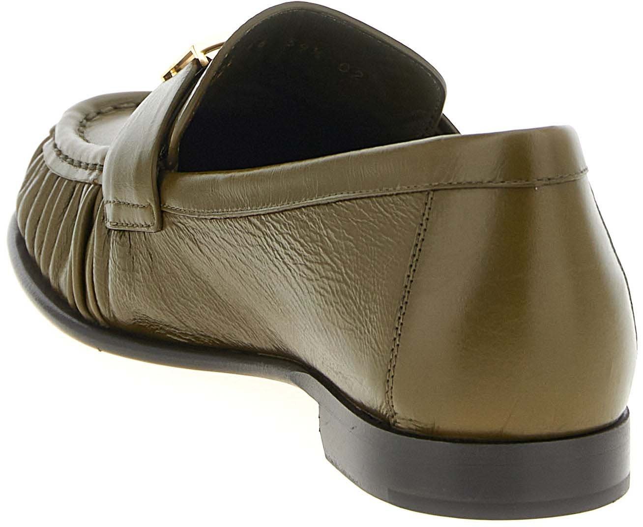 Fendi Bicolor Lamb Leather Slip-On Loafers