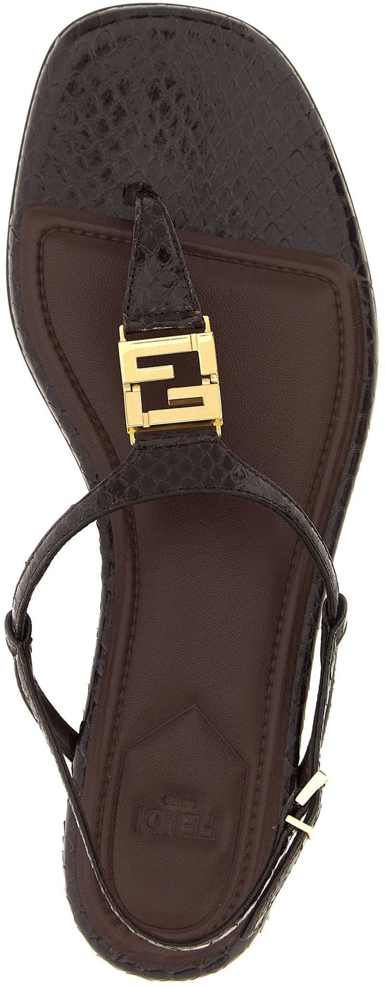 Fendi Purple Elastane Flat Sandals