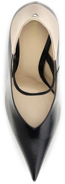 Fendi Black Calf Leather Bos Taurus High Heel Pumps