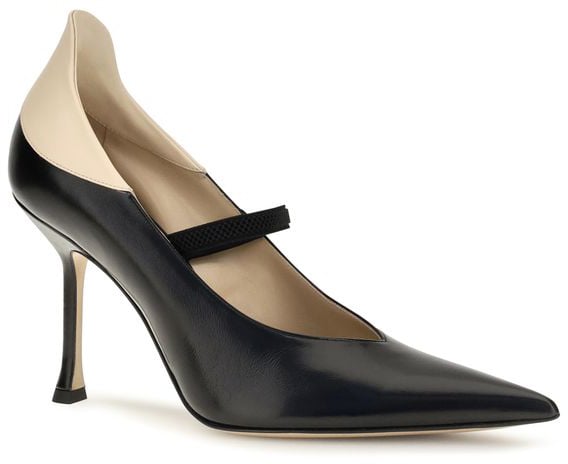 Fendi Black Calf Leather Bos Taurus High Heel Pumps