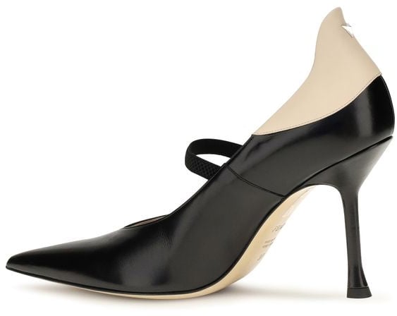 Fendi Black Calf Leather Bos Taurus High Heel Pumps