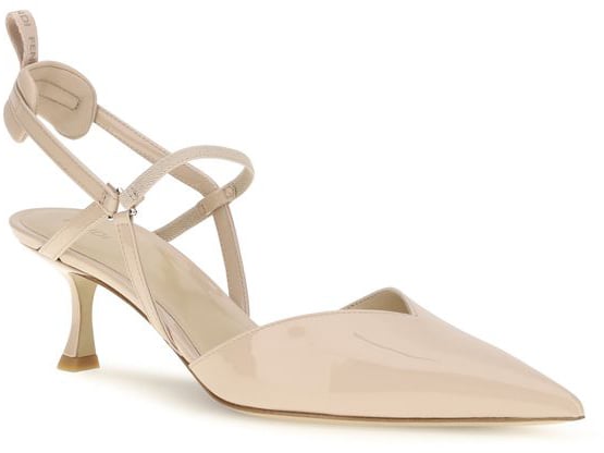 Fendi Beige Calf Leather Bos Taurus Pumps