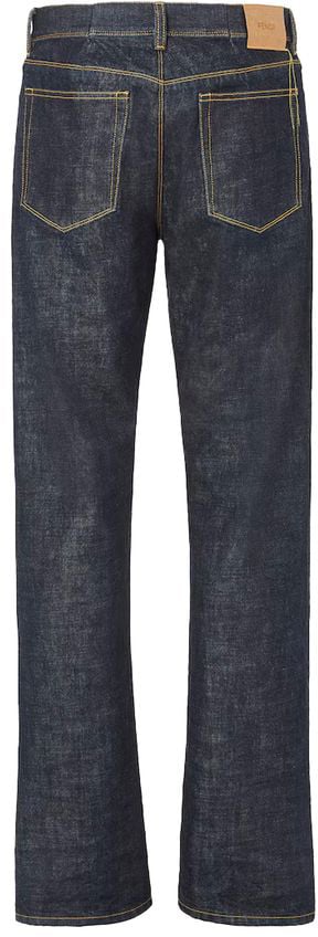Fendi Blue Cotton Slim Fit Jeans