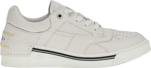 Fendi White Calf Leather Bos Taurus Low Top Sneakers