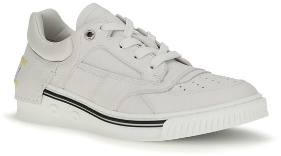 Fendi White Calf Leather Bos Taurus Low Top Sneakers