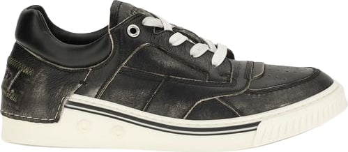 Fendi Black Calf Leather Bos Taurus Low Top Sneakers