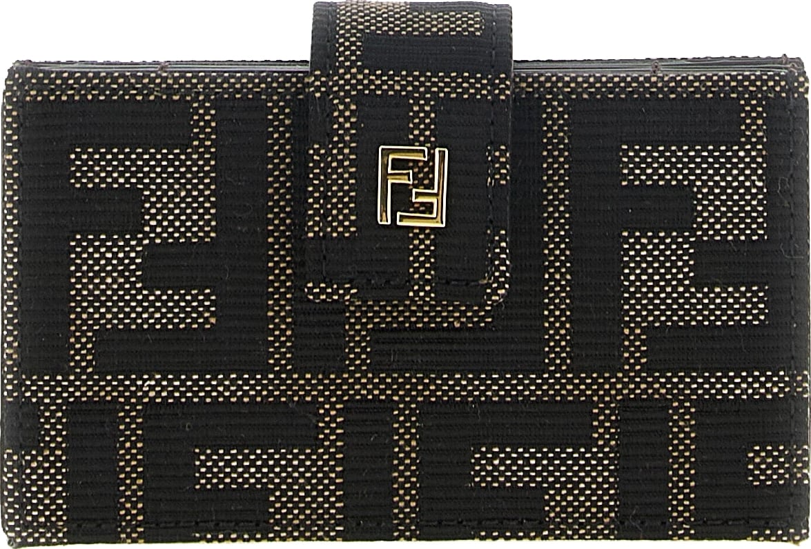 Fendi Brown Polyester Cardholder