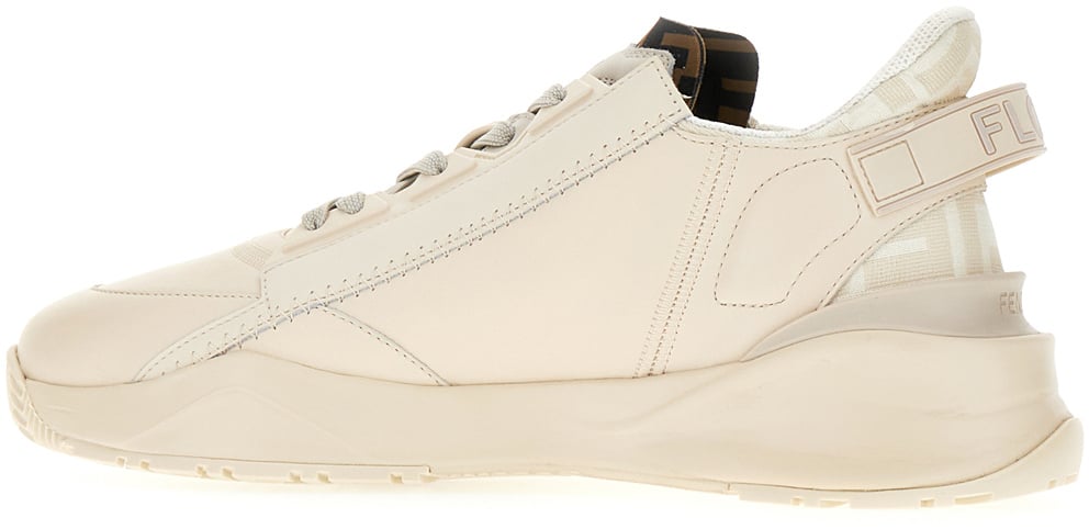 Fendi Multicolor leather and fabric Flow sneakers