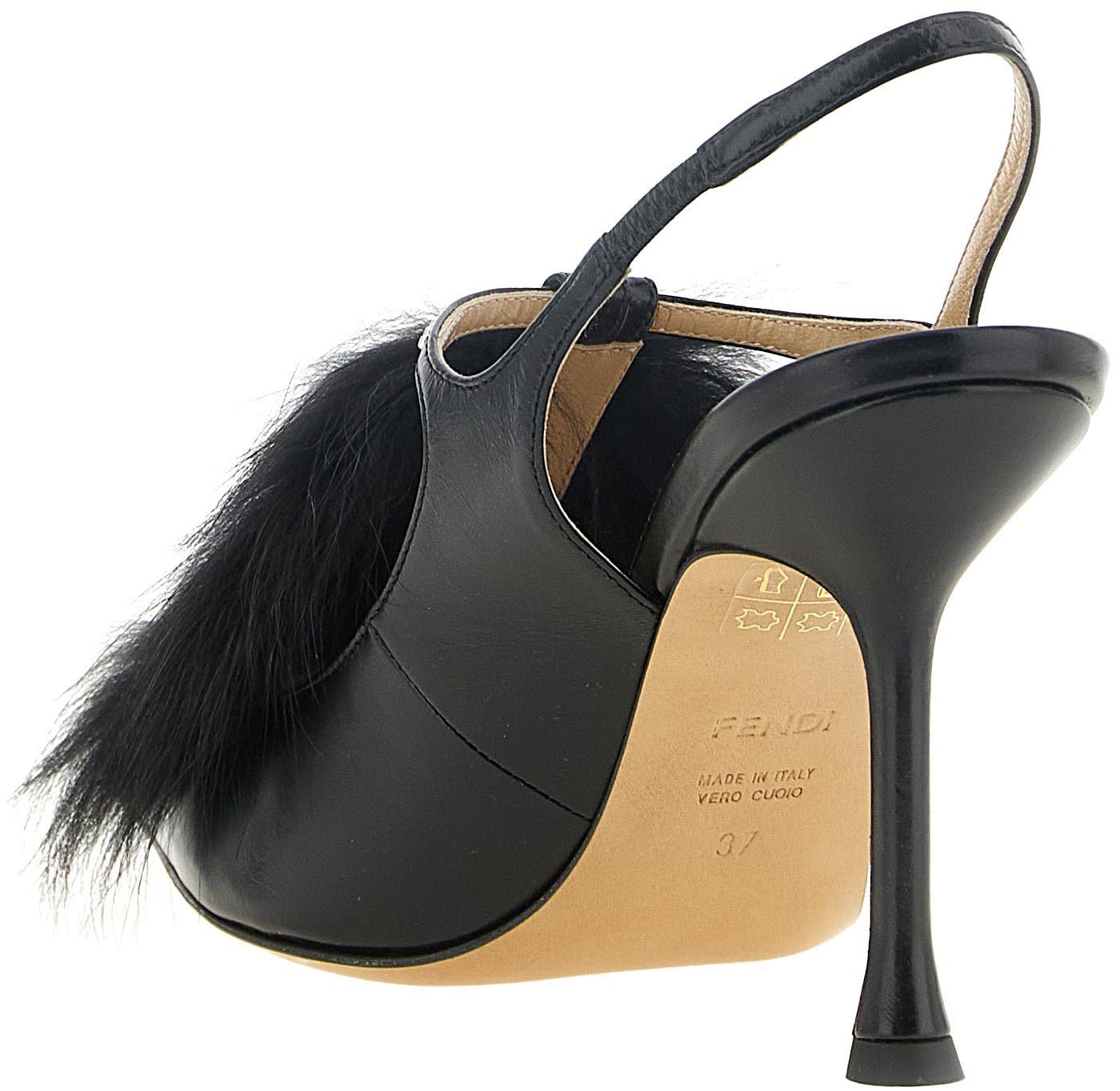 Fendi Black Calfskin High Heel Pumps
