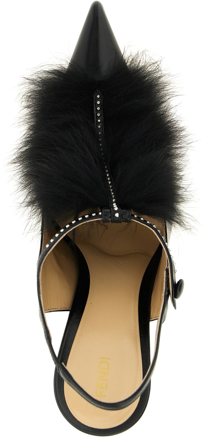 Fendi Black Calfskin High Heel Pumps