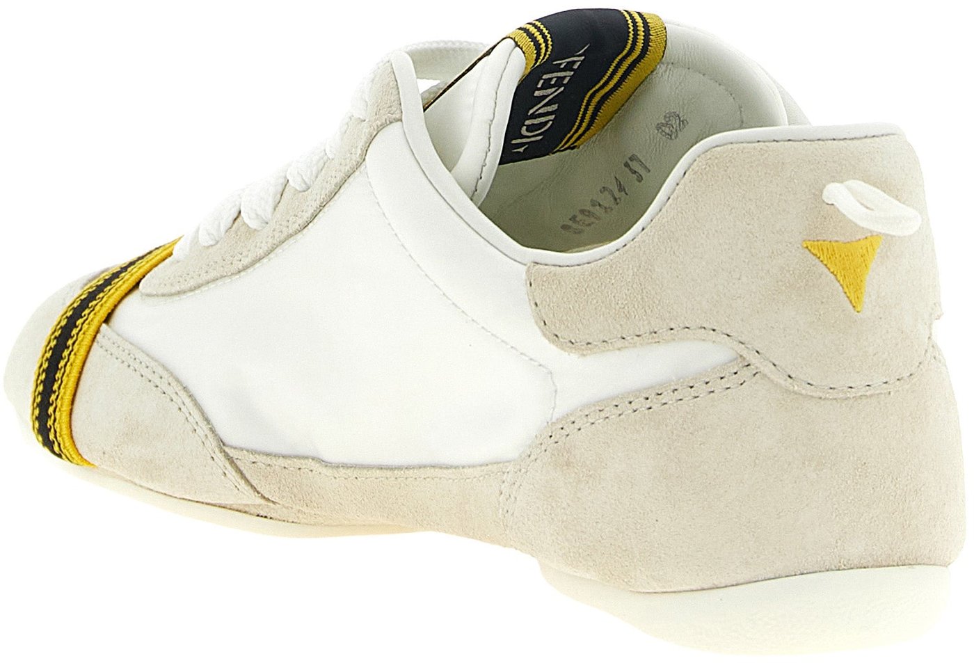 Fendi White Calfskin Athletic Sneakers