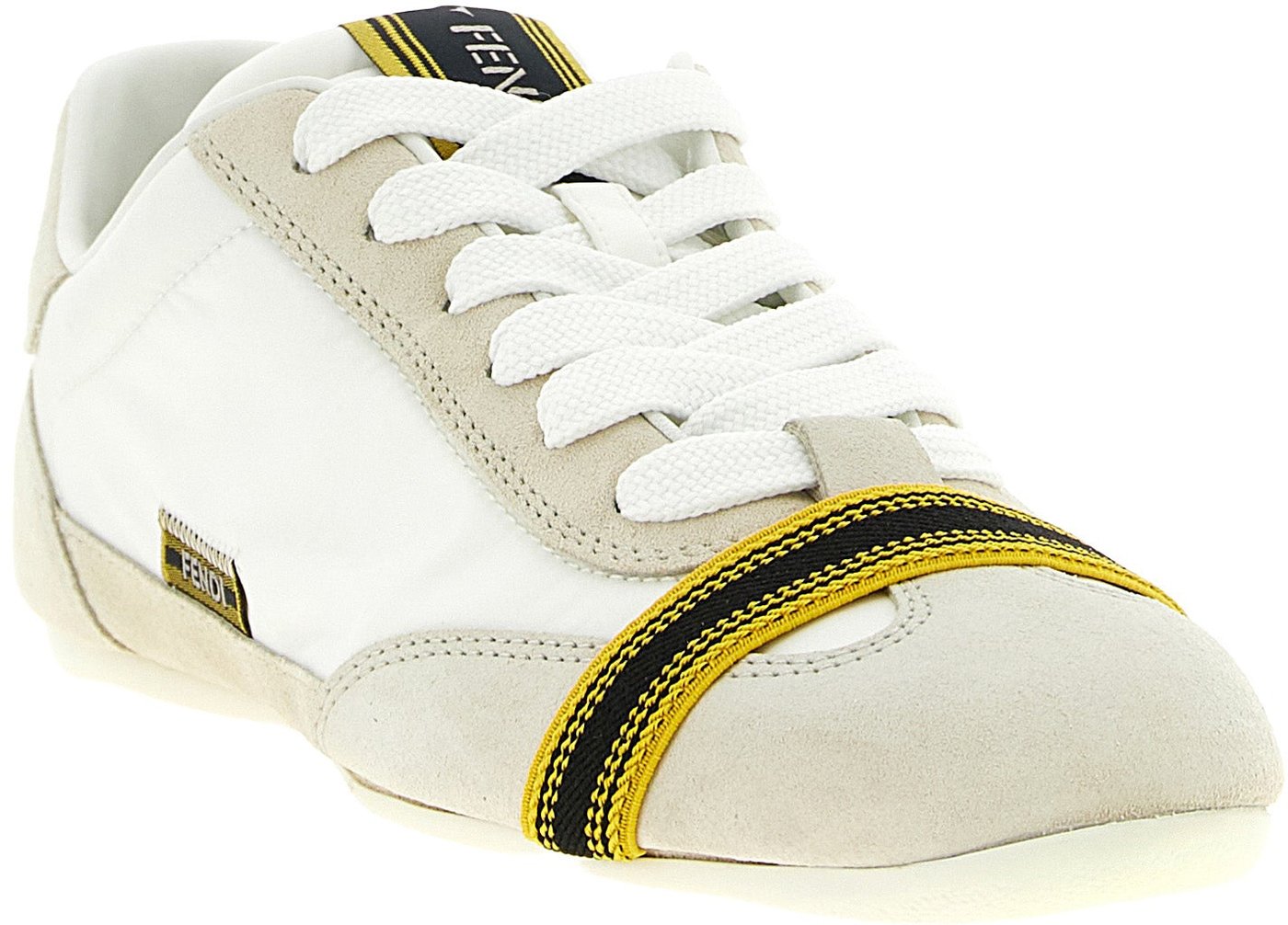Fendi White Calfskin Athletic Sneakers