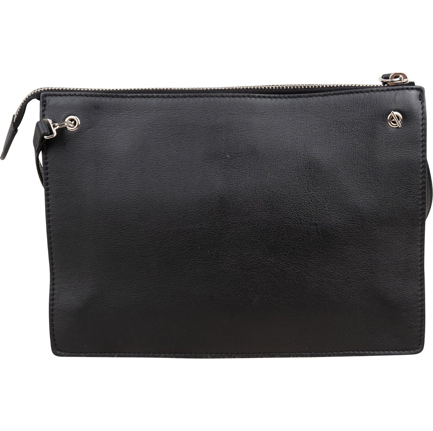 Fendi Black Leather Rainbow Studded Crossbody Bag