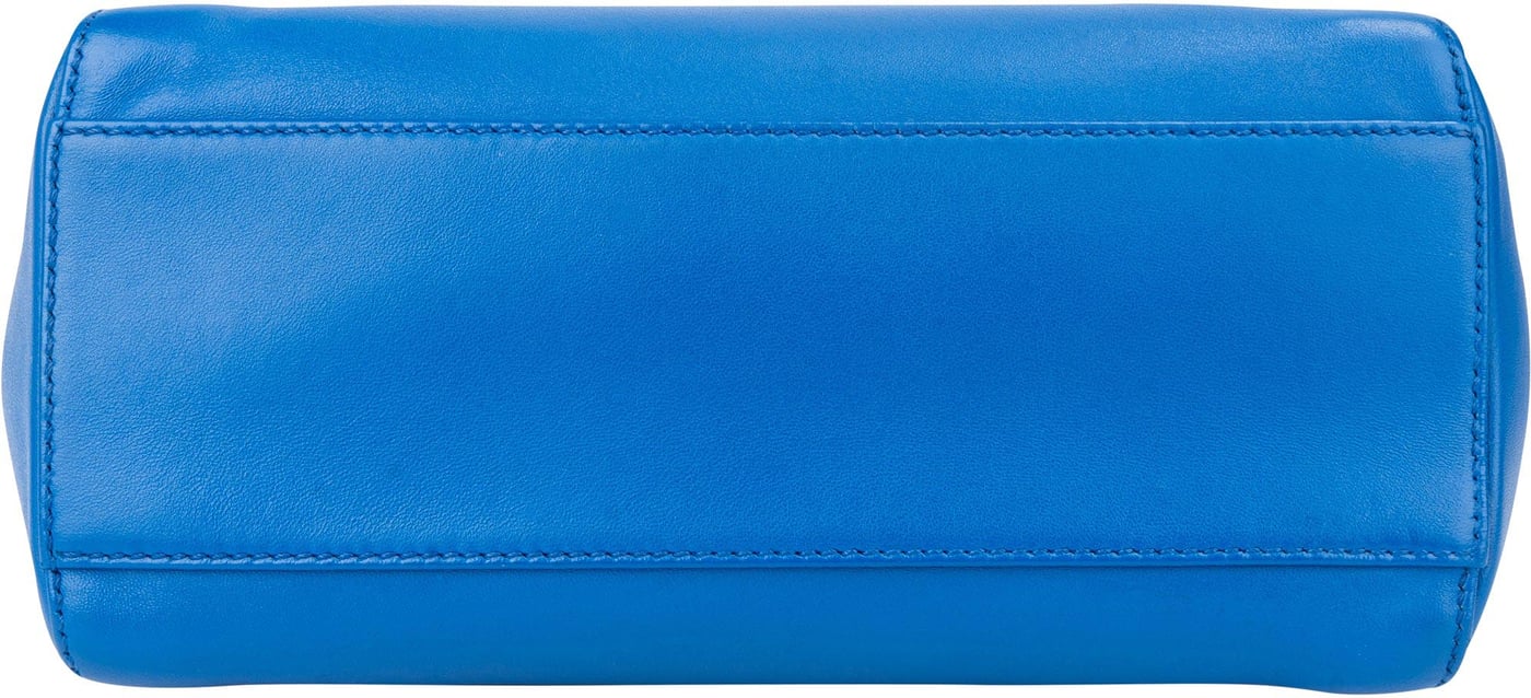 Fendi Blue Leather Peekaboo Handbag
