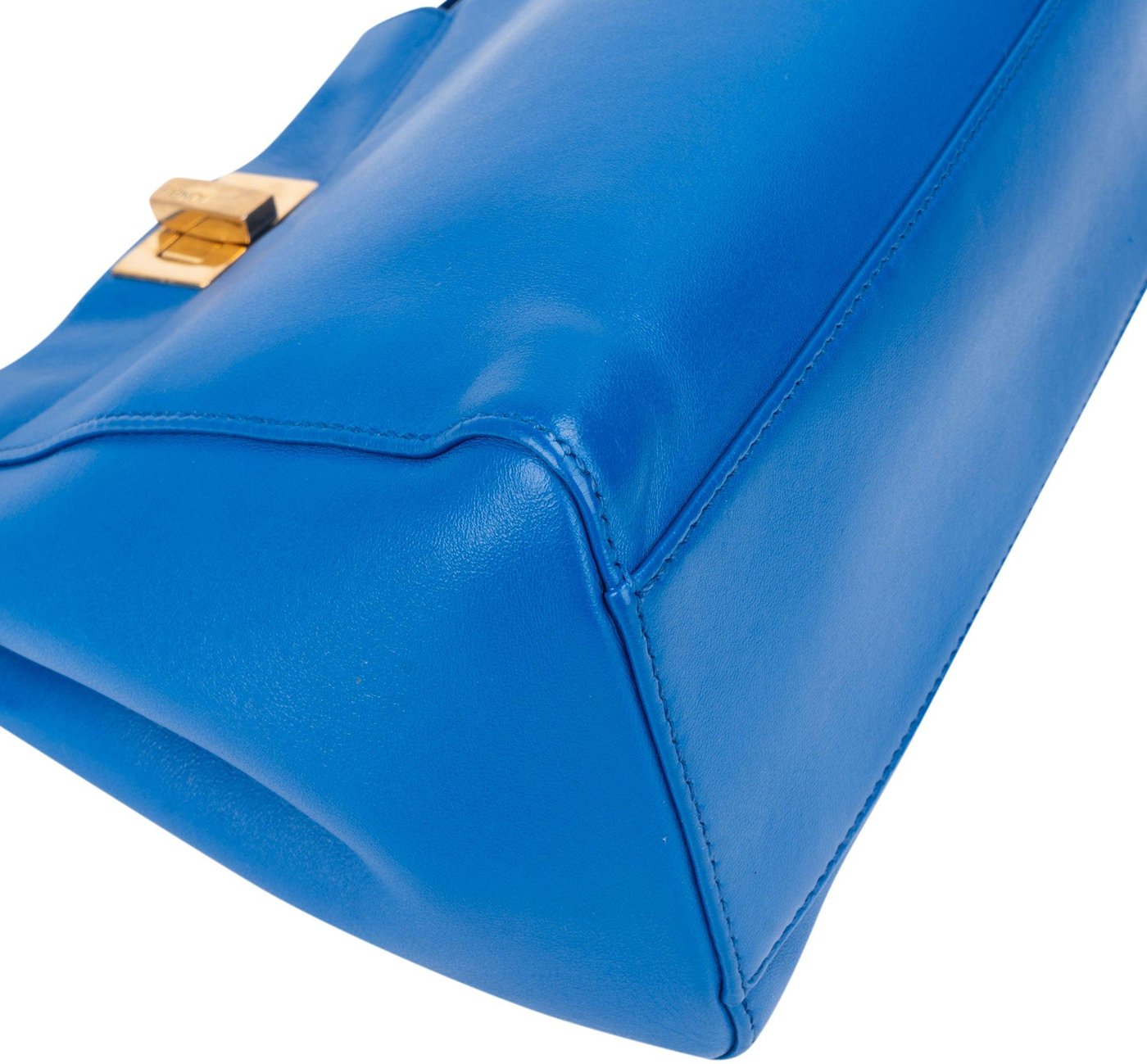 Fendi Blue Leather Peekaboo Handbag