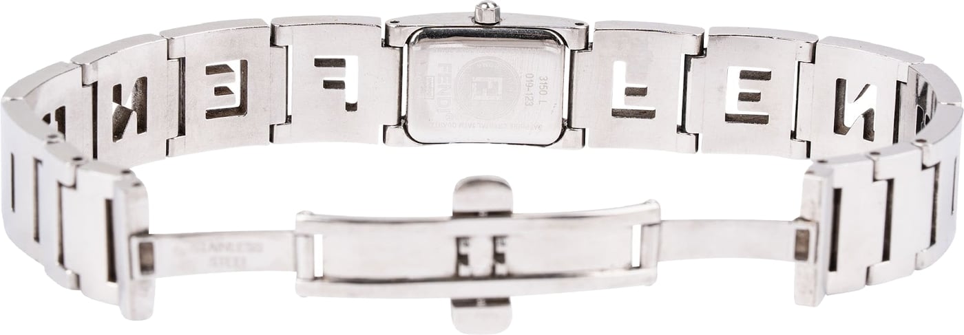 Fendi Silver Tone Emblem Mania 3150L Woman Watch