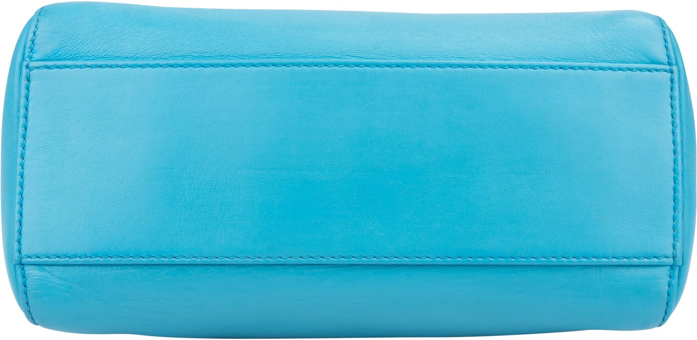 Fendi Blue Leather Peekaboo Handbag
