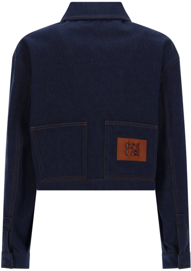 GIACCA IN DENIM CON LOGO RICAMATO