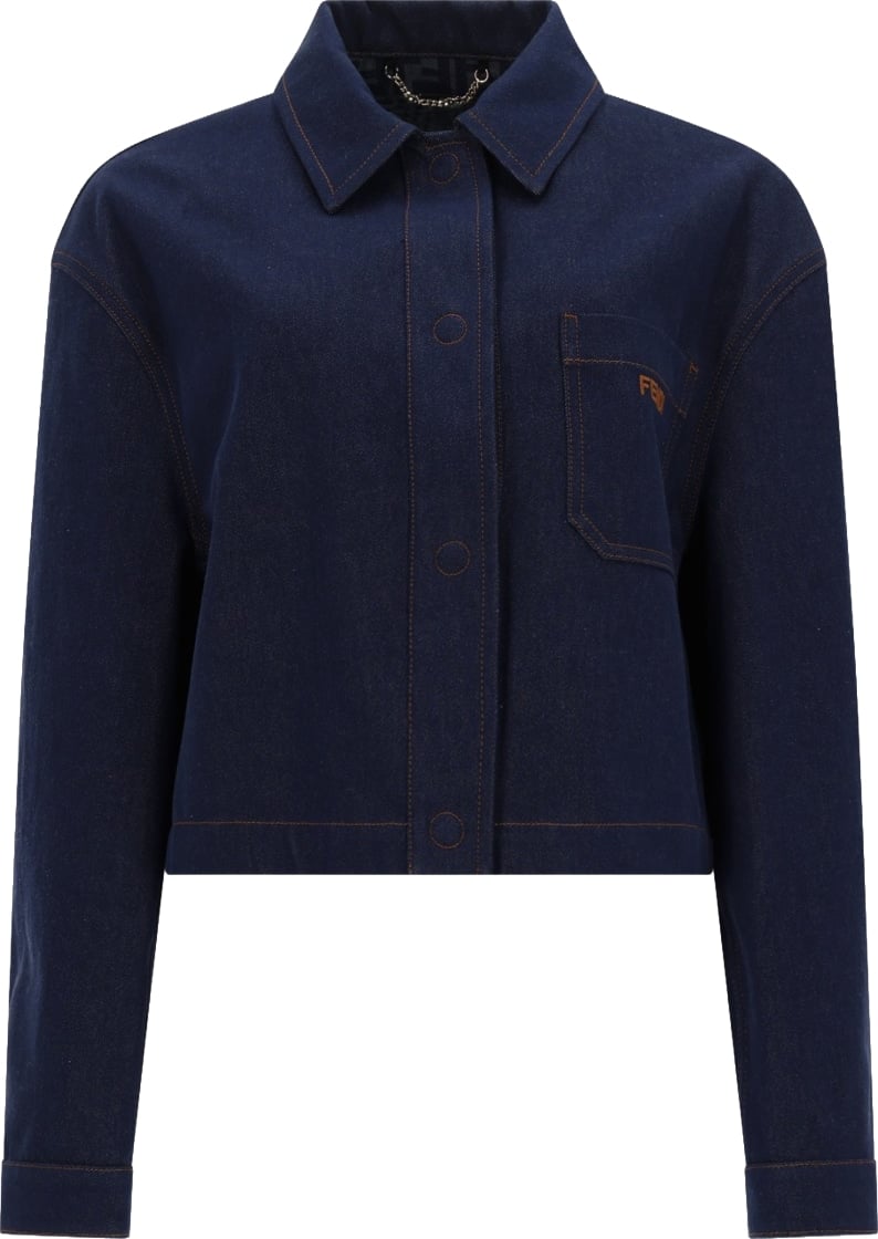 GIACCA IN DENIM CON LOGO RICAMATO