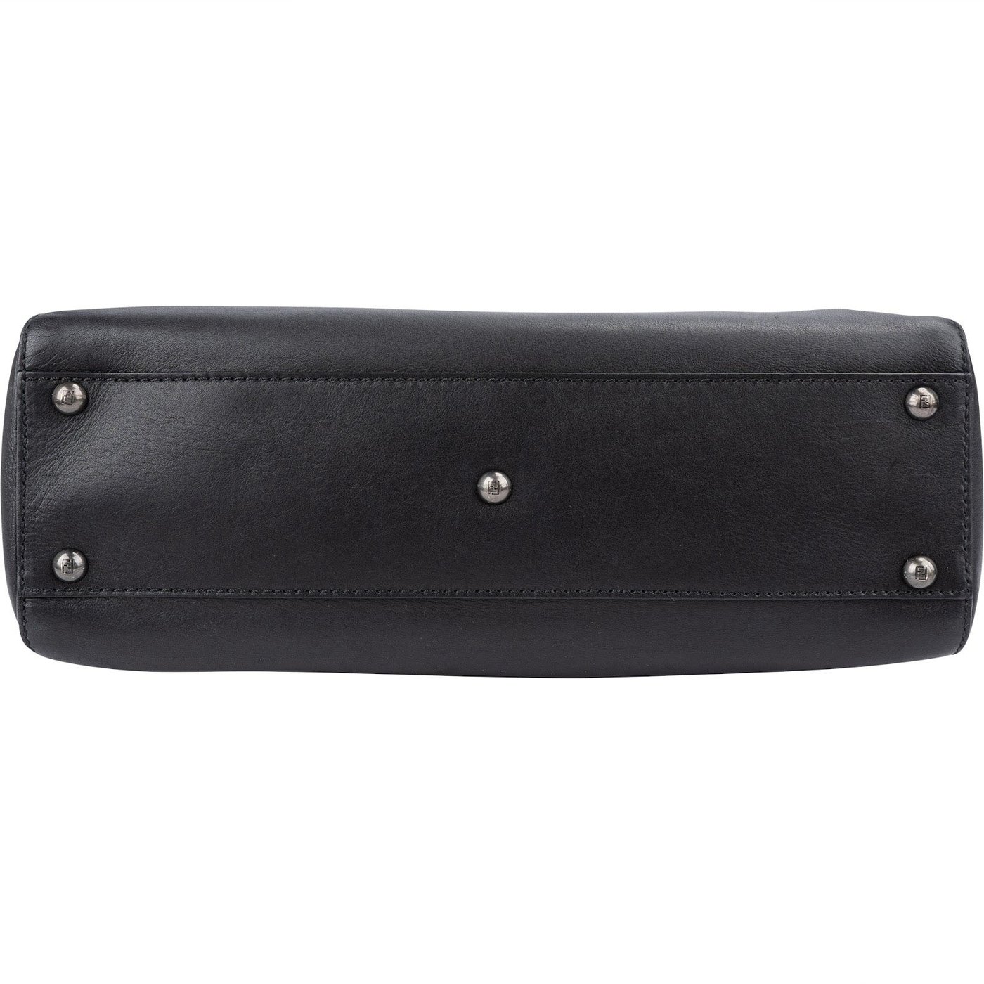 Fendi Black Leather Peekaboo Regular Handbag