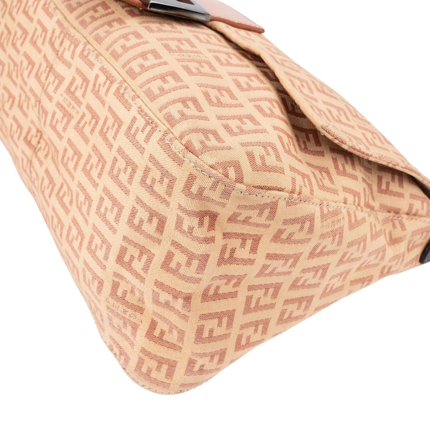 Fendi Monogram FF Zucca Mamma Baguette Shoulder Bag