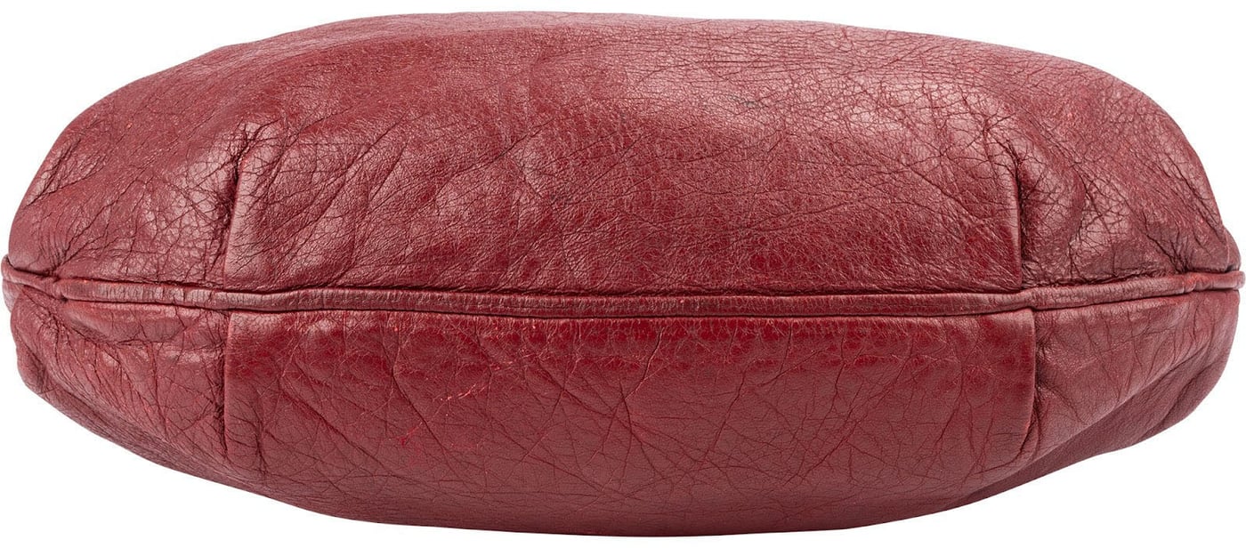 Fendi Red Leather Chef Hobo Shoulder Bag