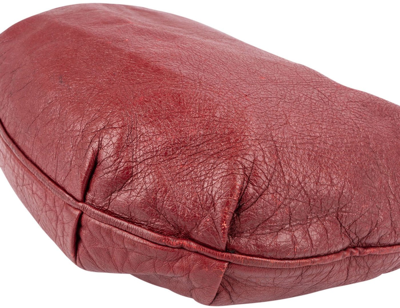 Fendi Red Leather Chef Hobo Shoulder Bag