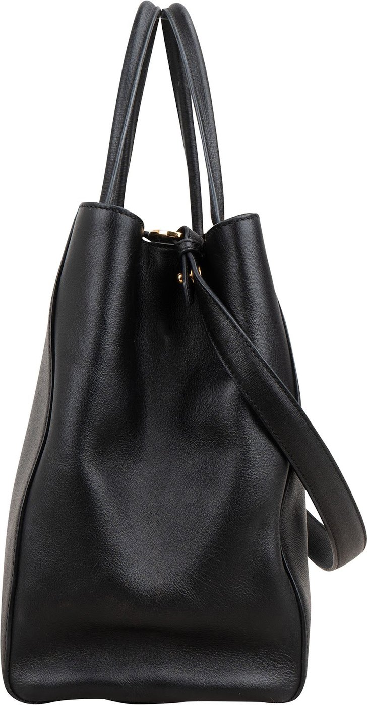Fendi Black Leather 2Jours Handbag