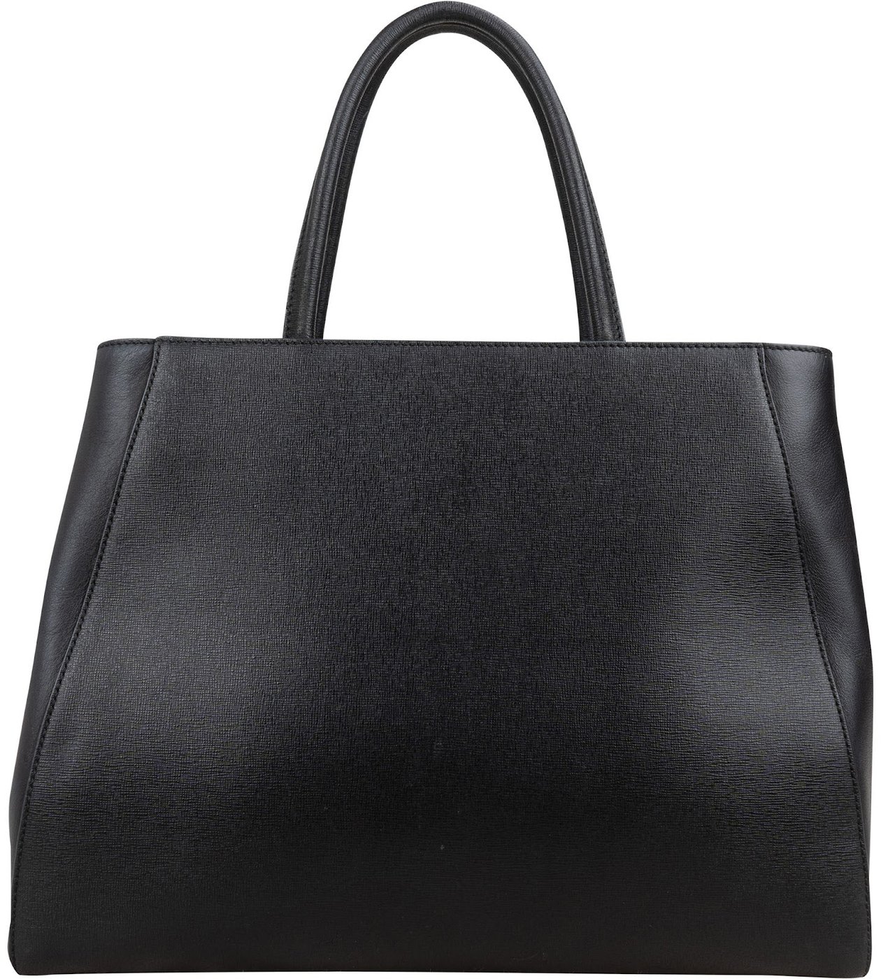 Fendi Black Leather 2Jours Handbag