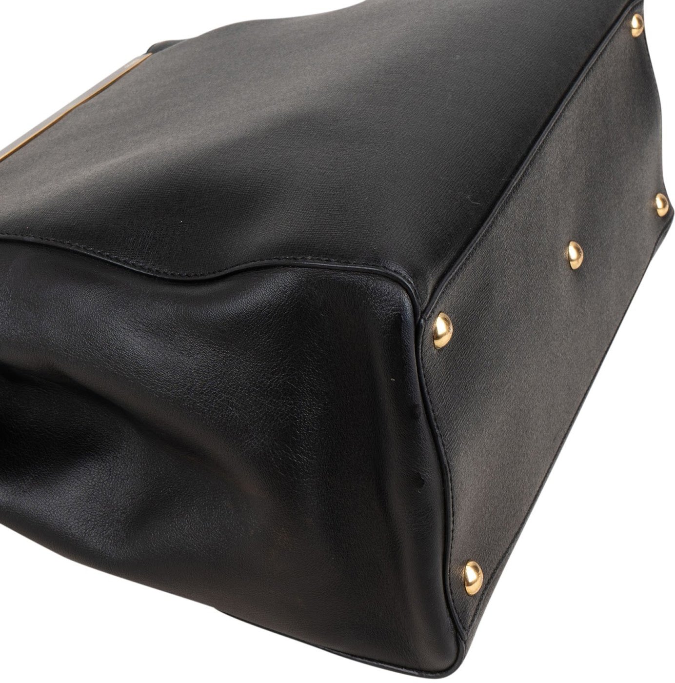 Fendi Black Leather 2Jours Handbag