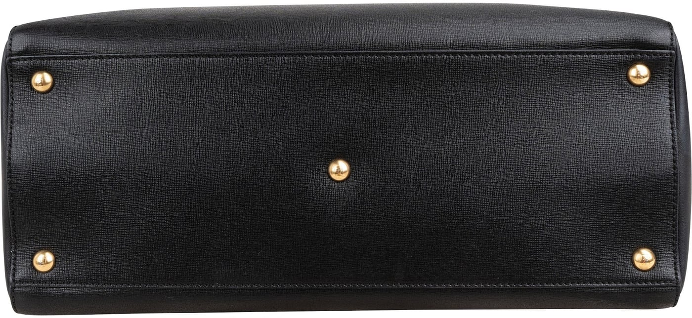 Fendi Black Leather 2Jours Handbag
