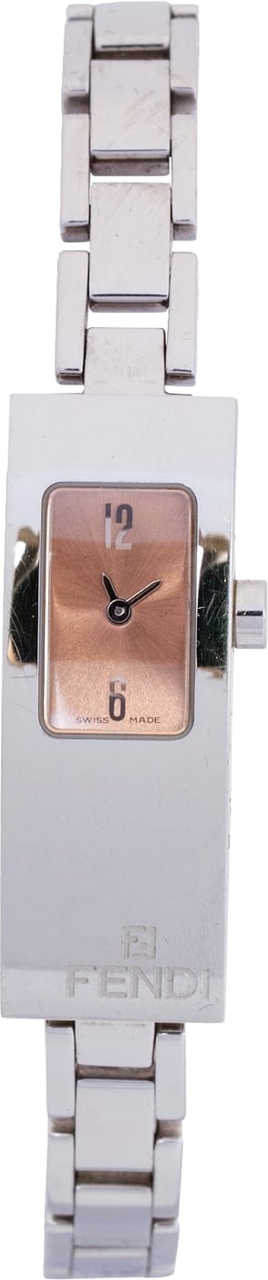 Fendi Silver Tone Long Tank 3300L Woman Watch