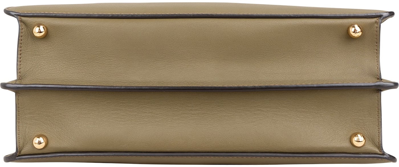 Fendi Olive Green Leather Medium Peekaboo Handbag