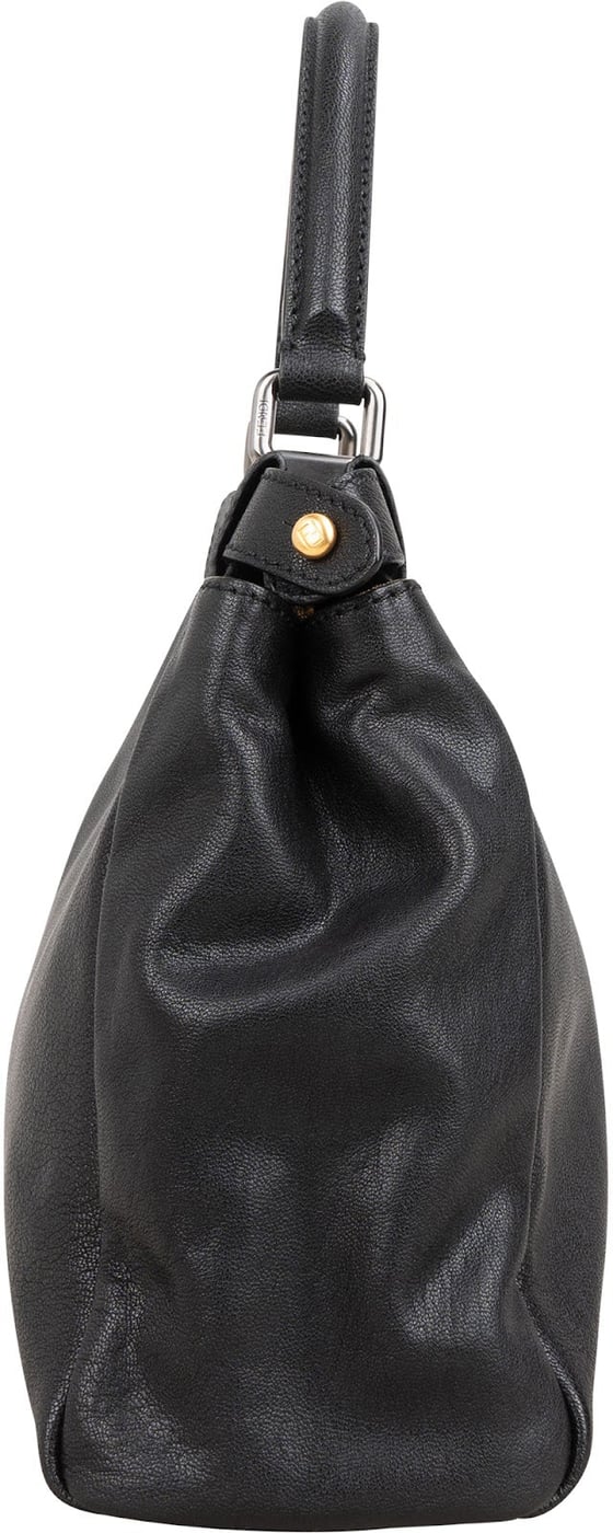 Fendi Black Leather Medium Peekaboo Handbag