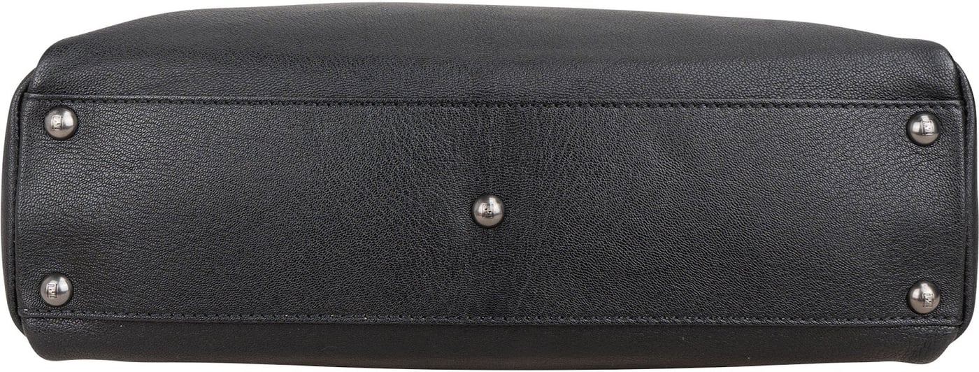 Fendi Black Leather Medium Peekaboo Handbag