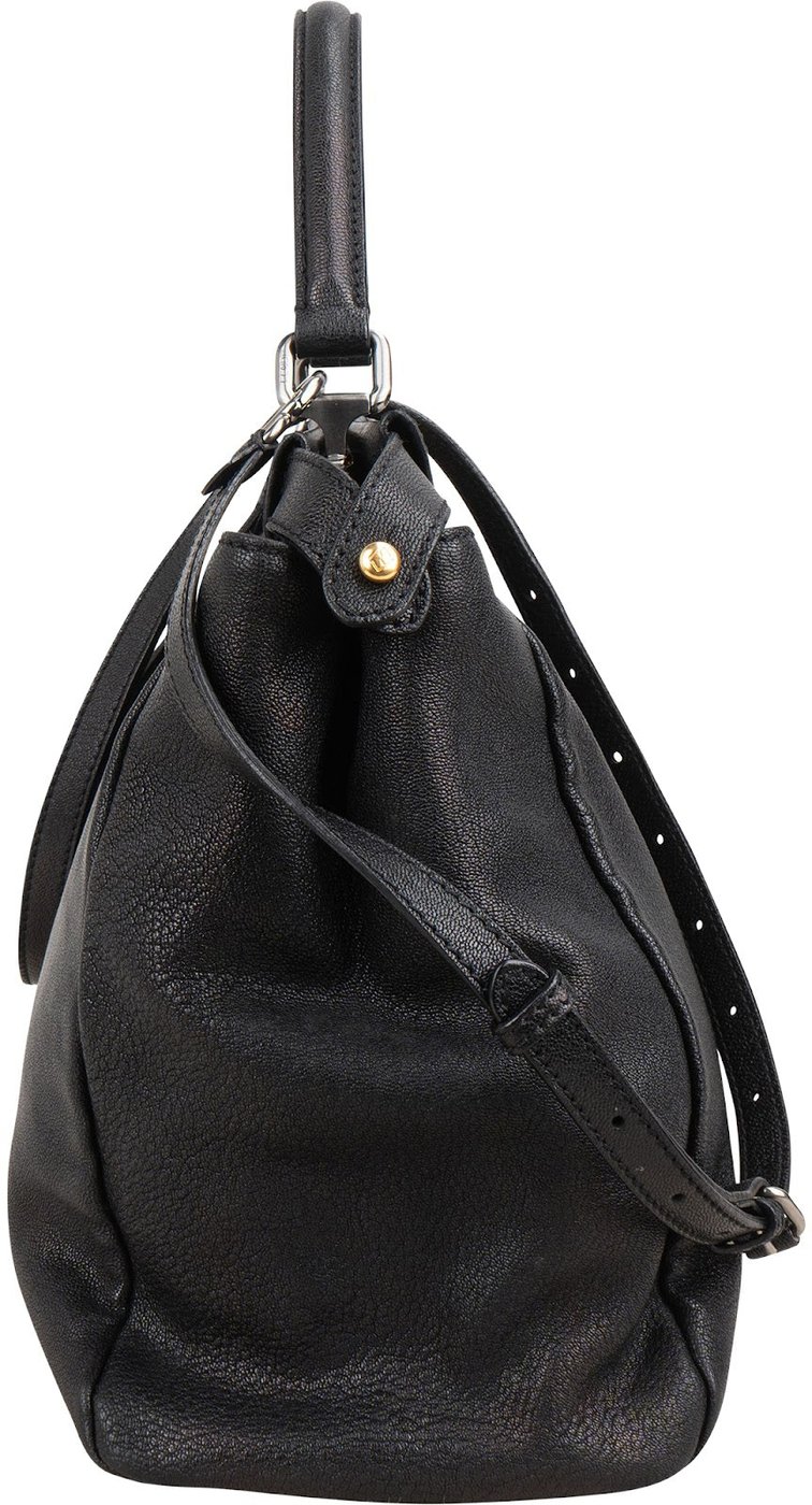 Fendi Black Calfskin Peekaboo Large Handbag