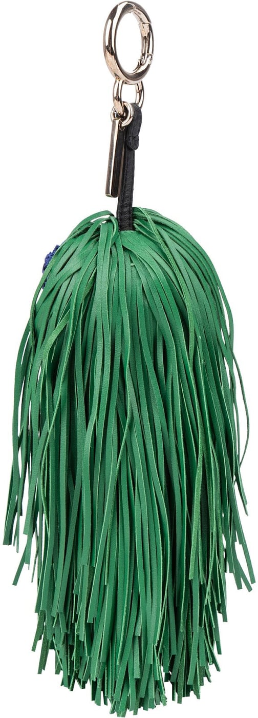 Fendi Fringe Tricolor Leather Fringe Eye Bug Bag Charm