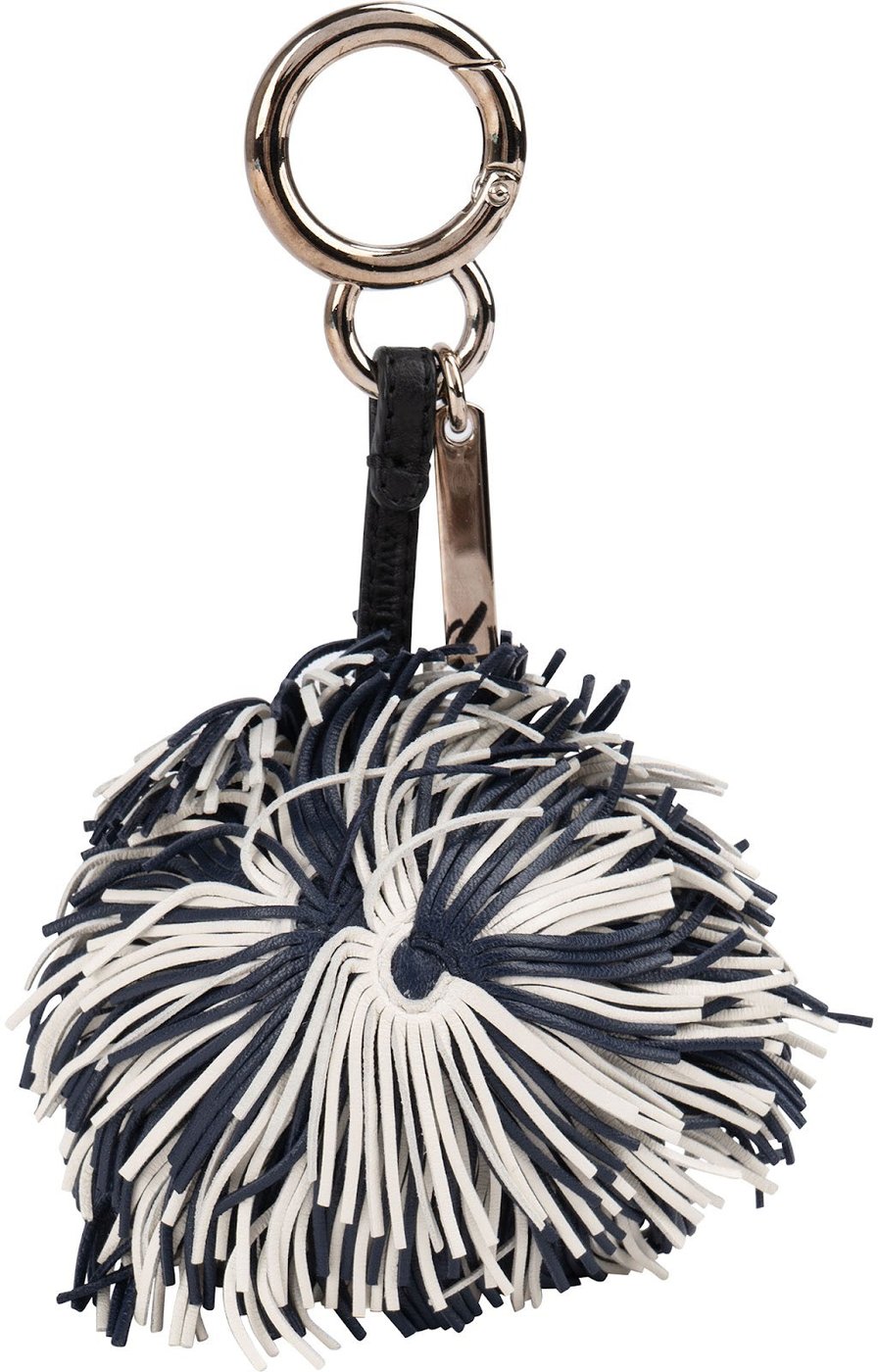 Fendi Fringe Multicolor Leather Fringe Eye Bug Bag Charm