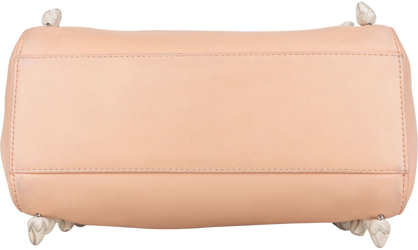 Fendi Pink Leather Flower Peekaboo Handbag