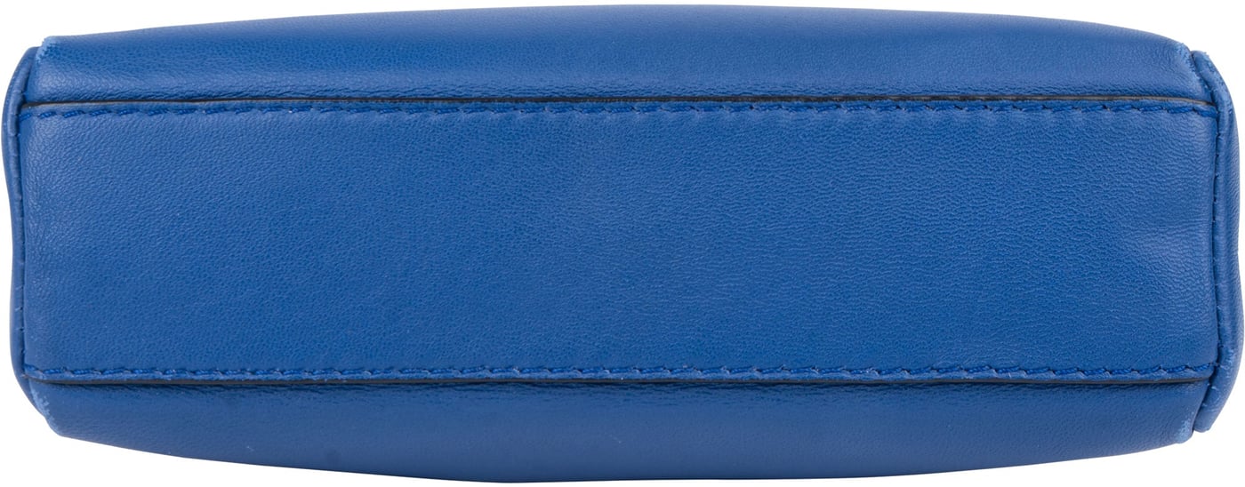 Fendi Blue Leather Mini Peekaboo Handbag