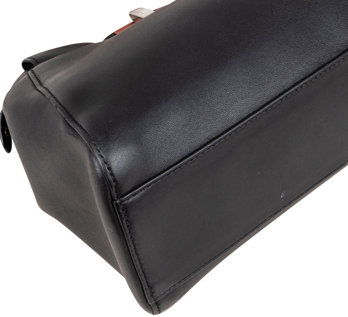 Fendi Black Leather Peekaboo Handbag