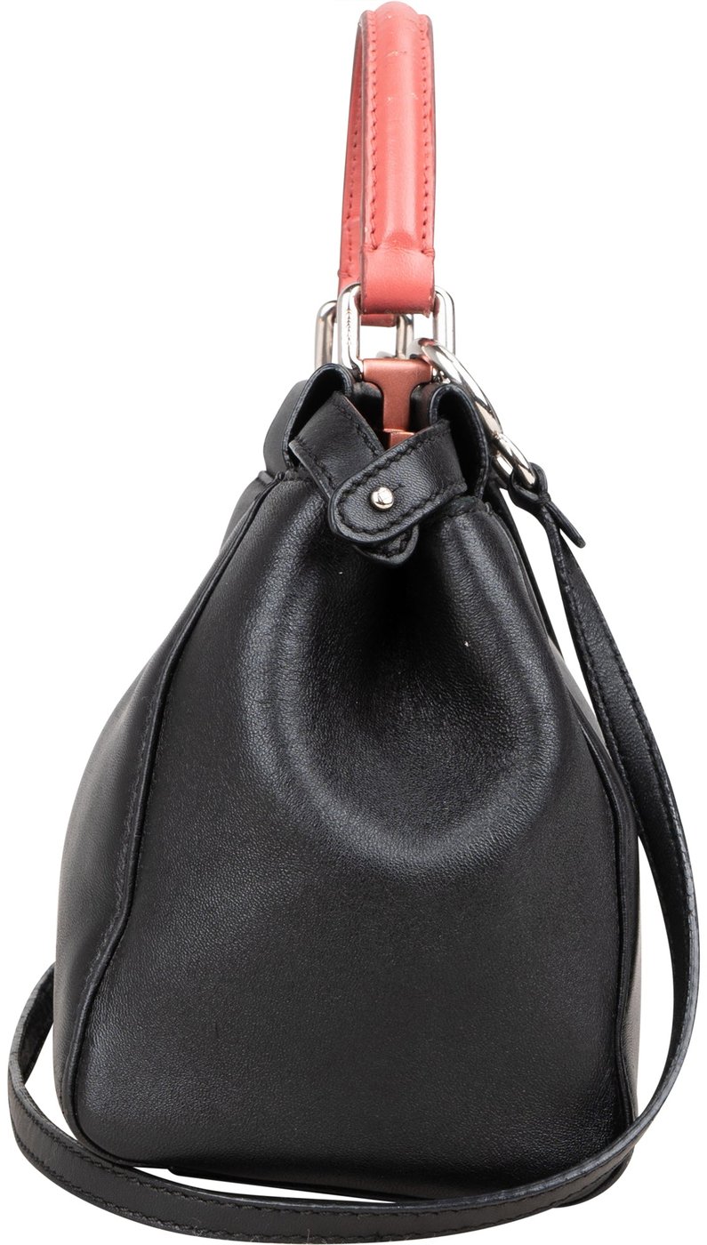 Fendi Black Leather Peekaboo Handbag