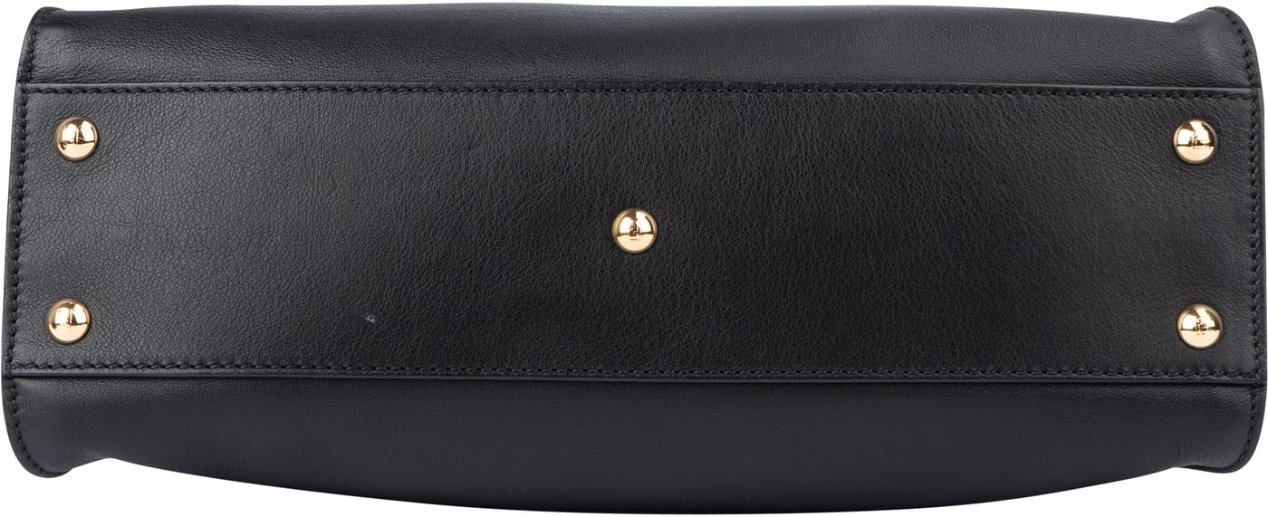 Fendi Black Leather Peekaboo Handbag