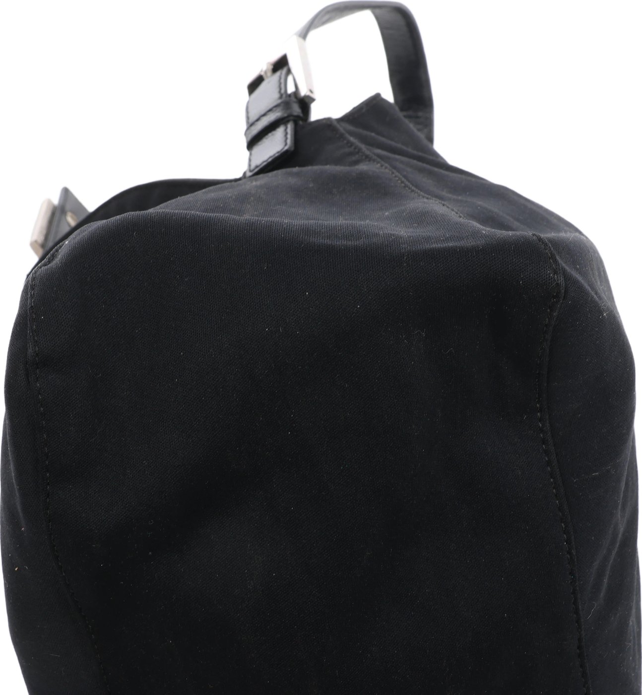 Fendi Mama Baguette Neoprene/Jersey x Leather Shoulder Bag in Black 26426