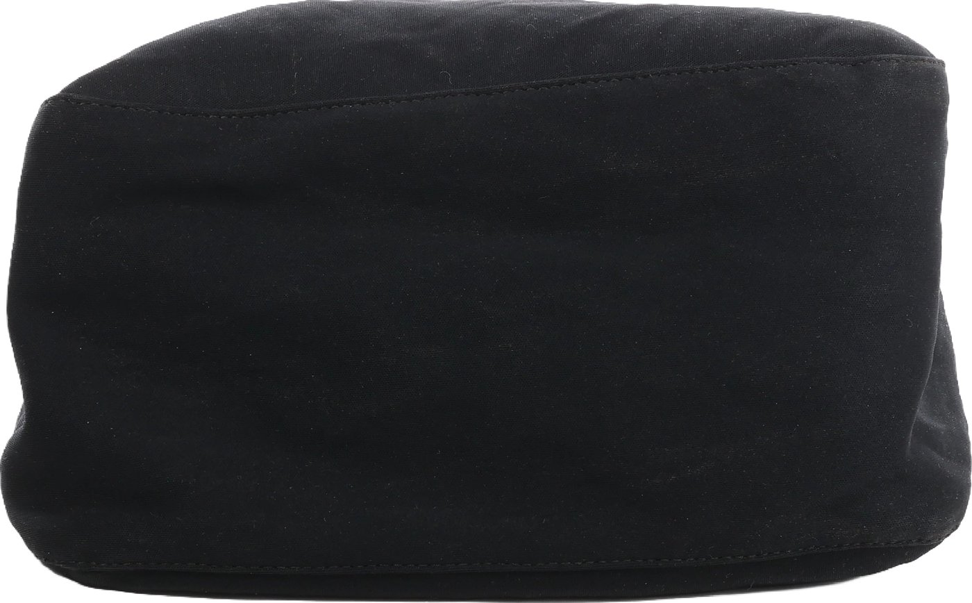 Fendi Mama Baguette Neoprene/Jersey x Leather Shoulder Bag in Black 26426