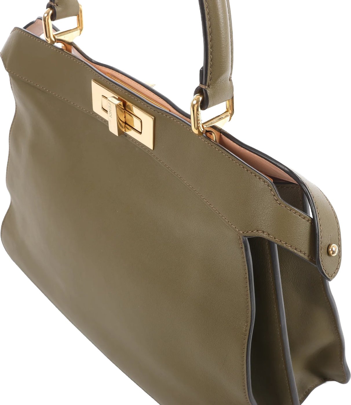 Fendi Peek-a-boo ICU Co., Ltd. Medium Leather Handbag in Green 8BN321