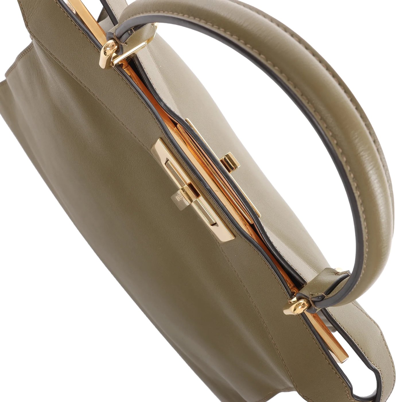 Fendi Peek-a-boo ICU Co., Ltd. Medium Leather Handbag in Green 8BN321